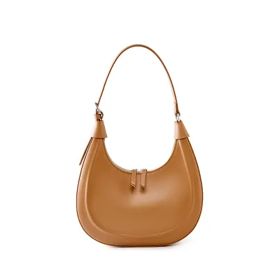 Luxury Cowhide Crescent Messenger Bag